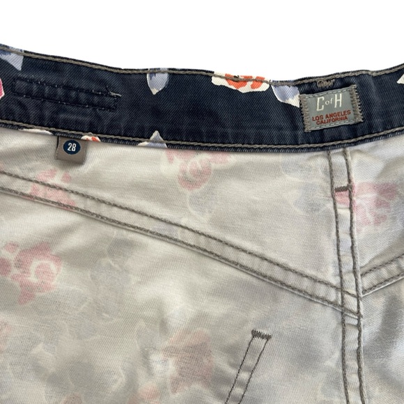 CITIZENS OF HUMANITY FLORAL HIGH RISE CUT-OFF SIZE 28 DENIM SHORTS FESTIVAL BOHO - Picture 8 of 15